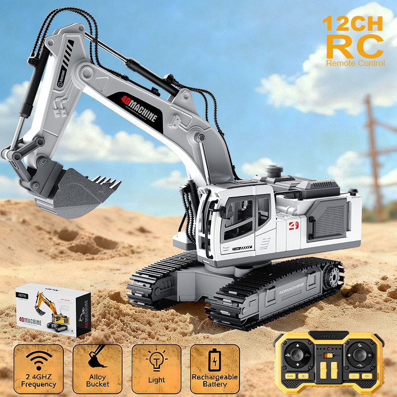 Heavy Equipment Games - New 1/16 RC Excavator Truck Alloy