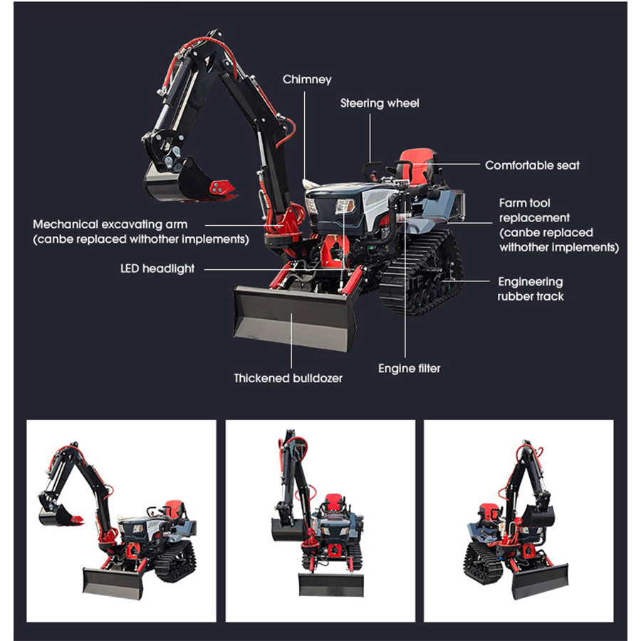 Ce Euro5 Farm 25hp 35hp 50hp 8 - Tractor Backhoe 评论和价格