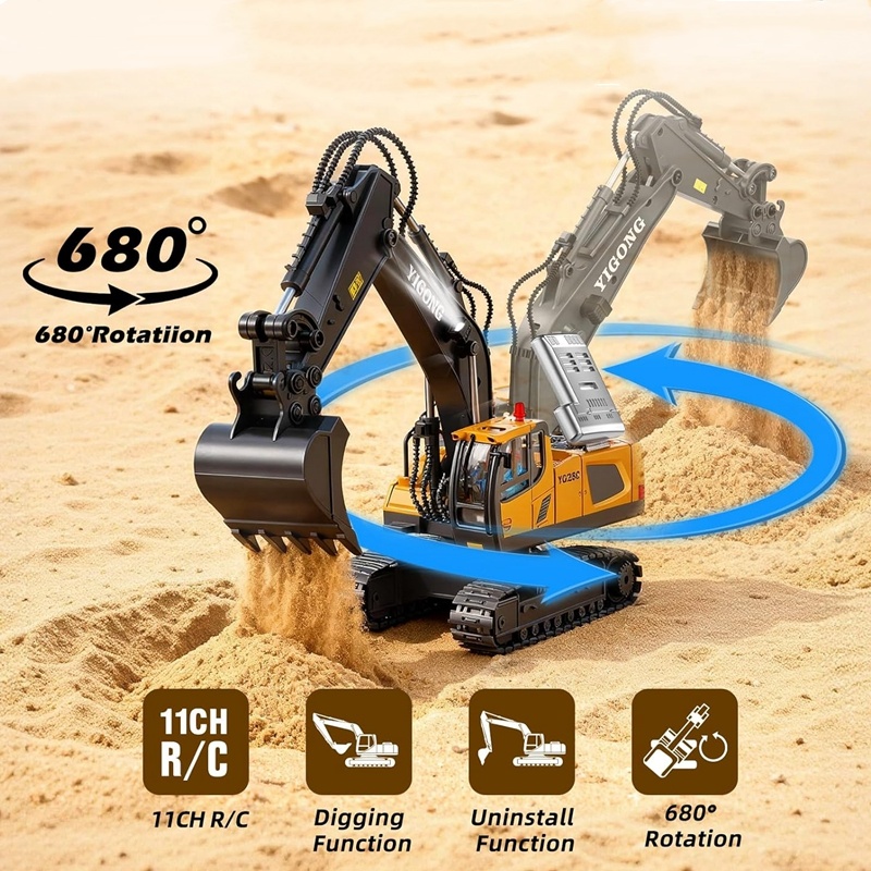 4WD Remote Control Excavator D - Heavy Equipment Games 评论和价格