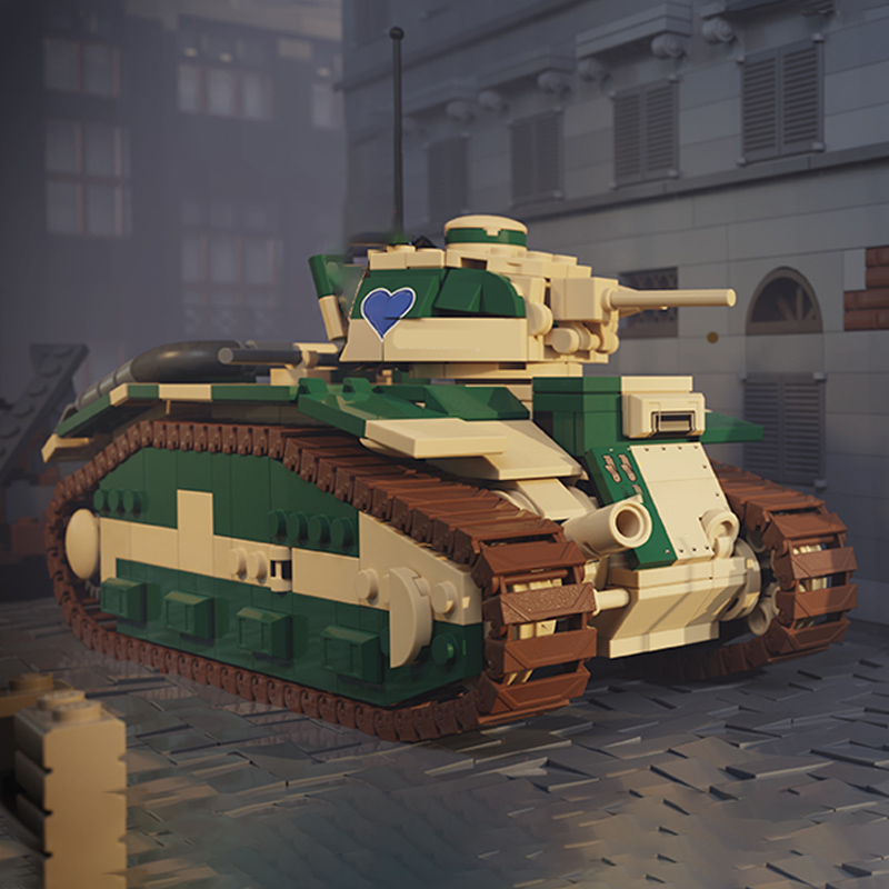 B1 French Heavy Tank Model MOC - Heavy Equipment Game 评论和价格